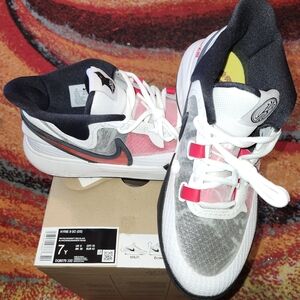 7Y Nike Kyrie 8 White and Red Sneakers